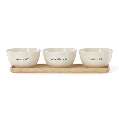  Ks What A Treat Dip Bowls W Tray S/3