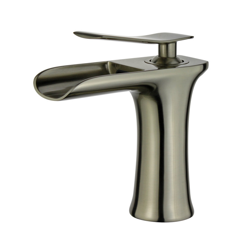Avian Single-Hole Bathroom Faucet with Drain Assembly, Brushed Nickel