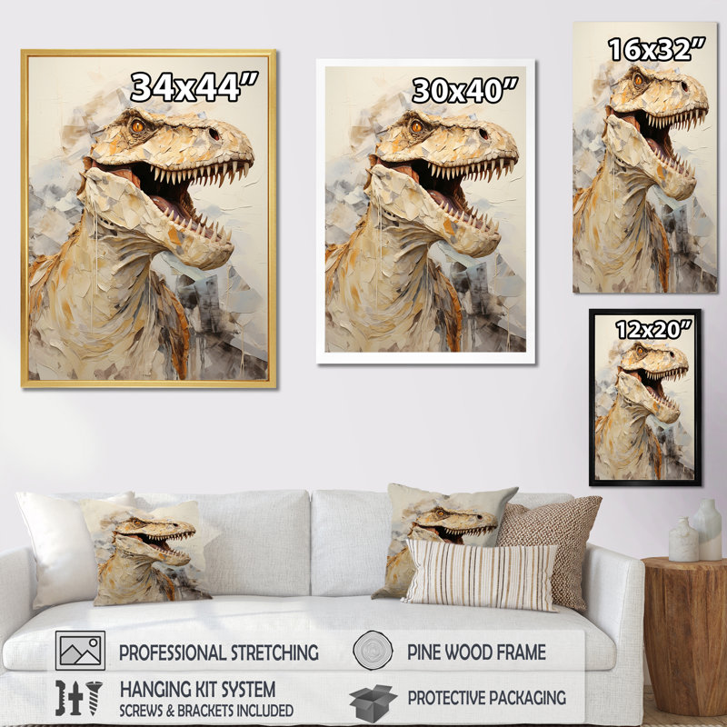 Trinx Dinosaur T Rex Supreme I On Canvas Print | Wayfair