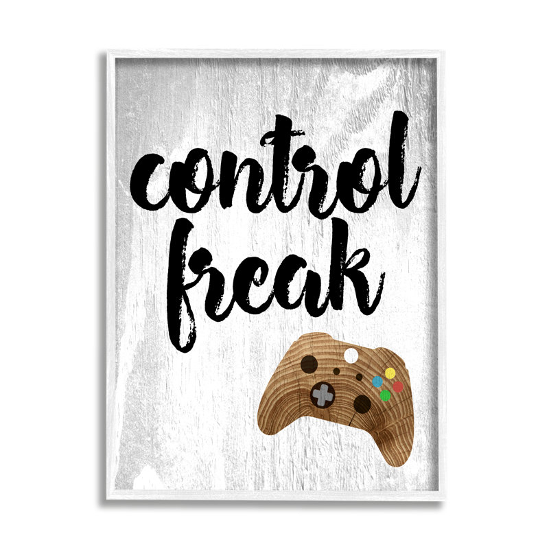 Décoration murale en bois control freak Seeger, H 30 po x l 24 po, Giclée encadrée blanc bord de mer