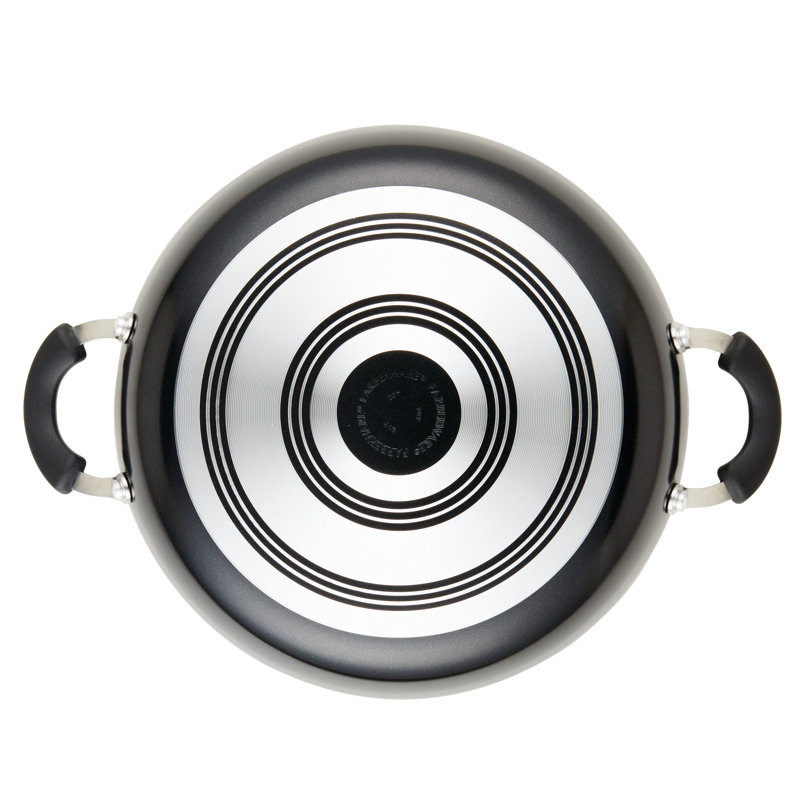 Black Aluminum Nonstick Everything Pan with Lid and Handles