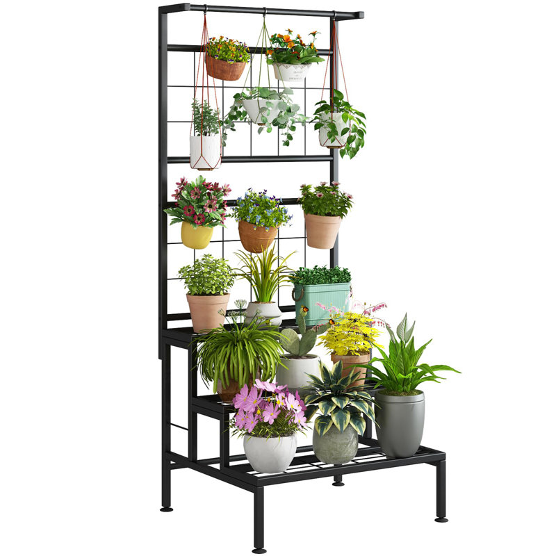 Support pour plante Ryelynn, Noir