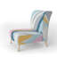 Geometric Vortex II - Modern Upholstered Slipper Chair