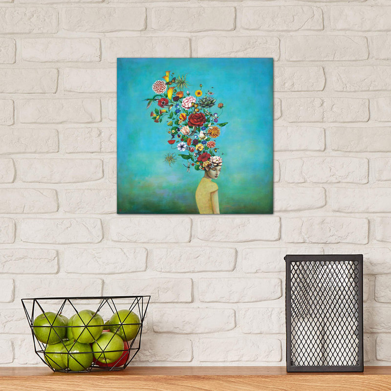 A Mindful Garden by Duy Huynh - Painting on Canvas, 45.72 cm H x 45.72 cm W x 1.91 cm D, No Frame