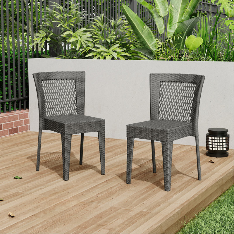 Ensemble de 2 chaises Farley Stacking, Gris
