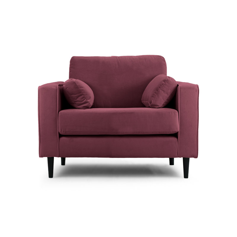 Millerville Velvet Armchair, Aubergine