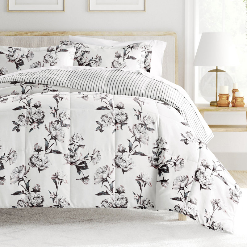 Gray Twin Down Alternative Reversible Comforter Set