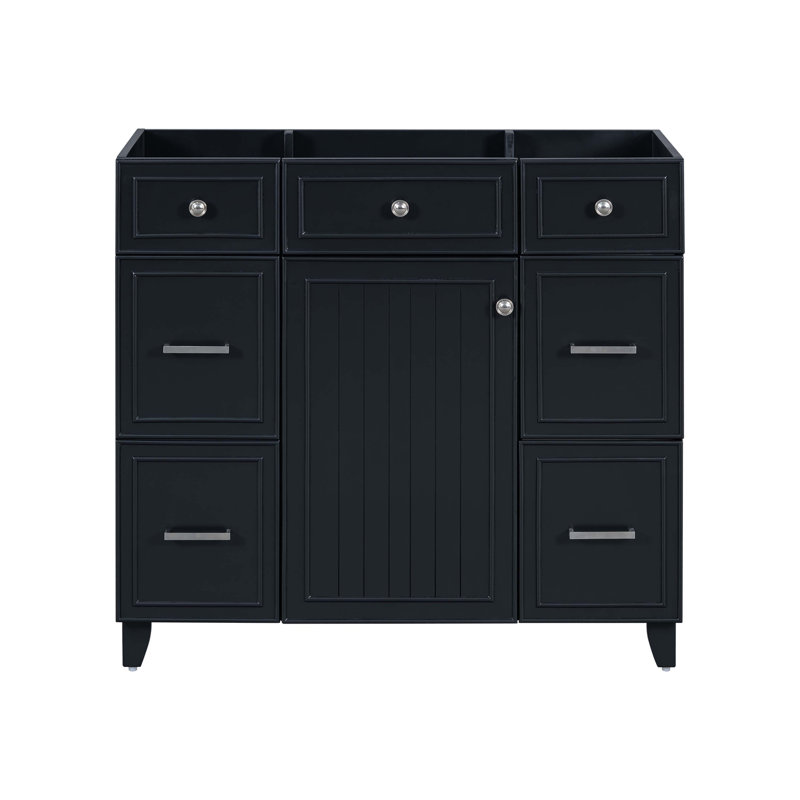 [Cabinet seulement] Meuble-lavabo 36 po, Noir, noir, noir, noir