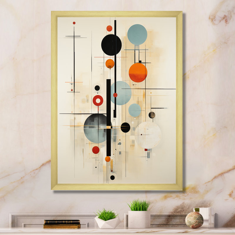 «Jacobian Beige», impression sur toile, Encadrement doré, H 20 po x l 12 po x P 1 po