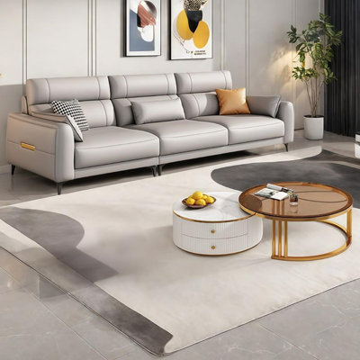 American-style light luxury straight row sofa