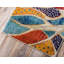 Tapis abstrait bleu / orange / crème Dolgeville-1419850773