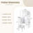 White Antique Makeup Vanity: Triple Mirror + 6-Drawer + Stool