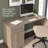 Orkurga 54” Office Desk with Drawer and Cabinet, Computer Office Desk with Storage, Modern Wood, Ash Gray-1803098674