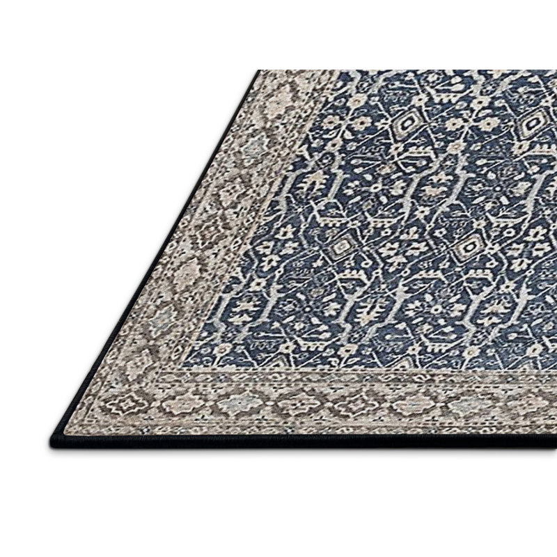 Tapis bleu / beige Thorbiorn, Tapis de couloir 2 pi x 5 pi