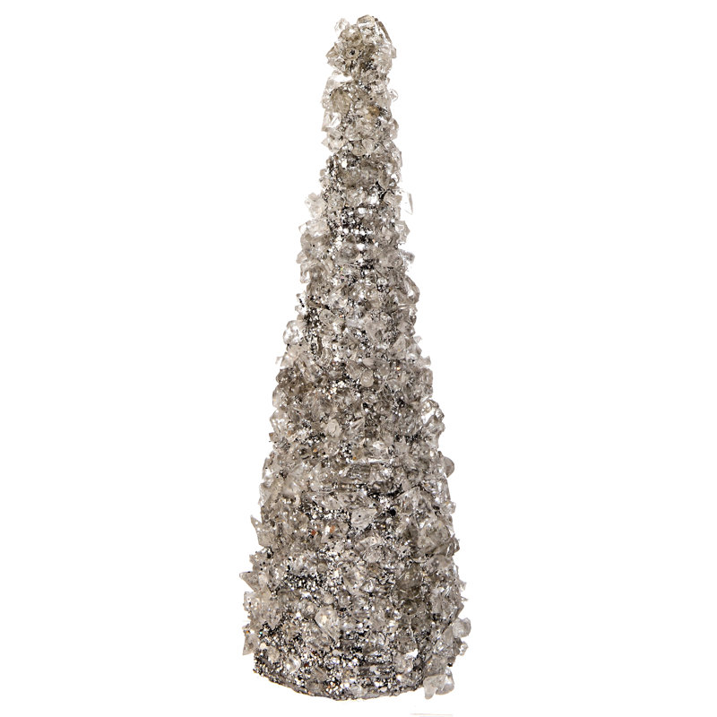 Décoration décorative Chunky, H 24 po x l 5 po x P 5 po, Argent
