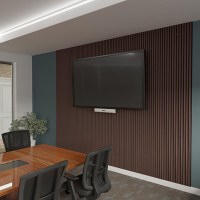 AcoustixPro Noise Cancelling Concave Small Slat Wall Panel 11"W x 94 1/2"H (2 Pack)
