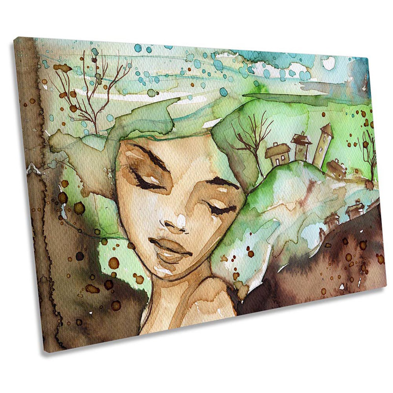 Beauty Fashion City Face - Wrapped Canvas Art Prints, 91.4cm H x 137.2cm W 