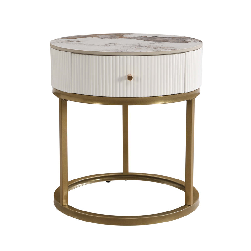Table de chevet moderne avec tiroir 19,68 pouces