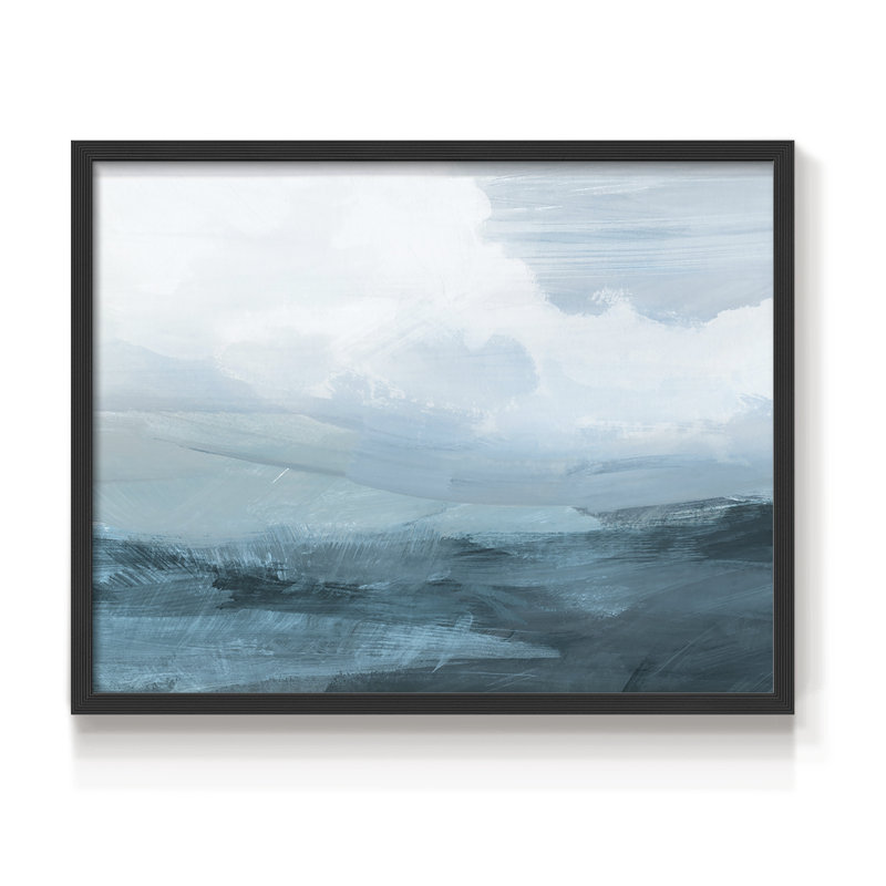 Azure Rising IV -Framed Print - Restickable, 22" H x 28" W, Black
