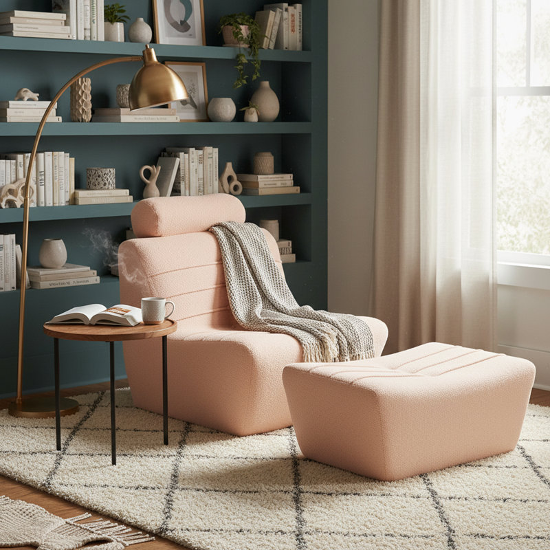 Suvetha Upholstered Accent Chair, Pink