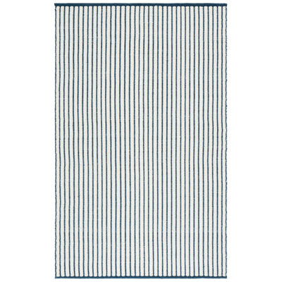 Vermont Hand Woven Wool;Cotton Striped Indoor Rug