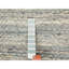 Tapis décoratif noué à la main gris New Age de conception unique 6 pi x 9 pi