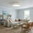 20" 48W LED Flush Mount Ceiling Light with Fabric Shade and 5CCT