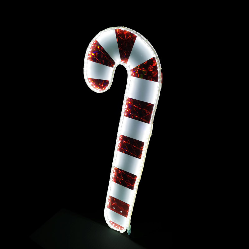 Lampe de Noël de Noël en forme de canne à sucre pour l'intérieur et l'extérieur 13 x 36 110 V