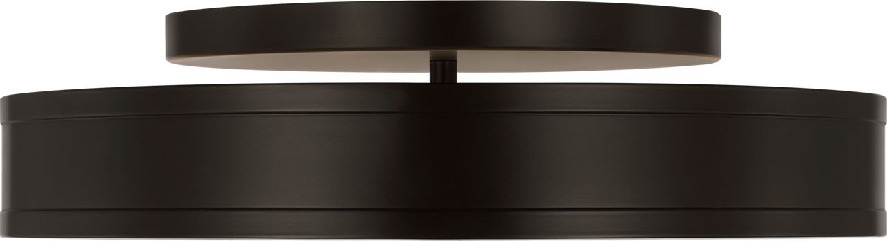 Radcliff Single Light Semi Flush Mount, 4" H x 16" W x 16" D, Aged Iron