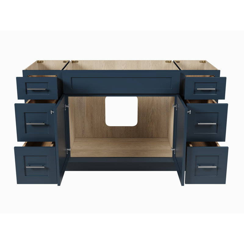 Base de meuble-lavabo simple 60 po Disar, Bleu