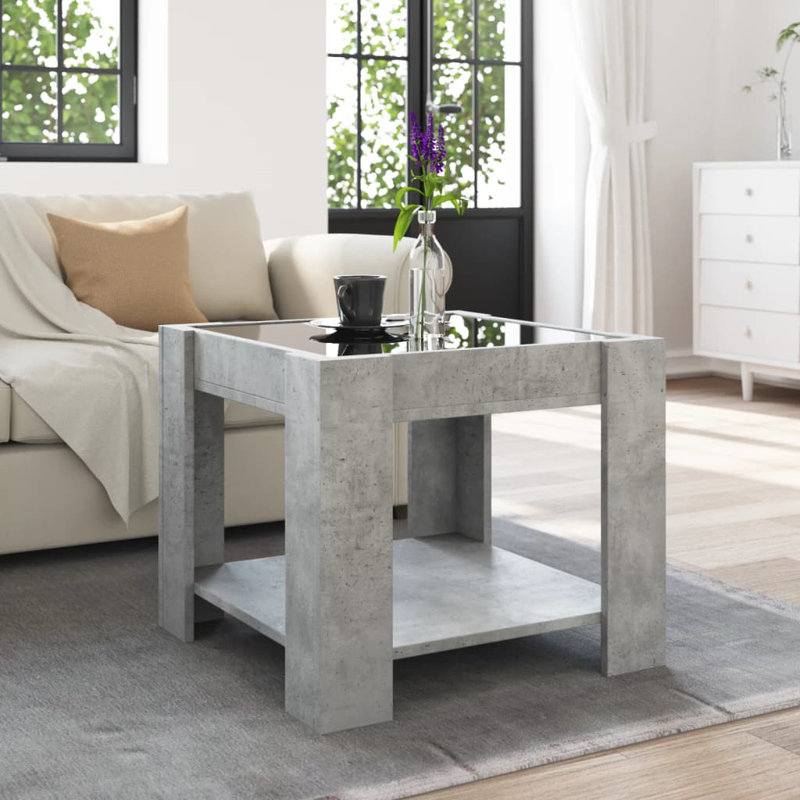Damontray Coffee Table with Storage, Concrete grey