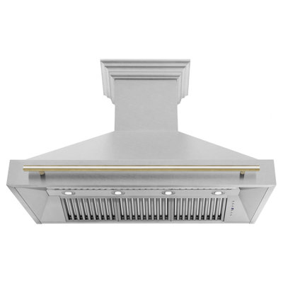 ZLINE Autograph Edition 48 in. Satin Stainless Steel Wall Mount Range Hood with Handle