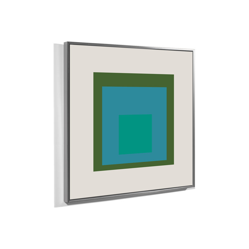 Square Series Print, 41" W x 41" H, Silver Floater Framed