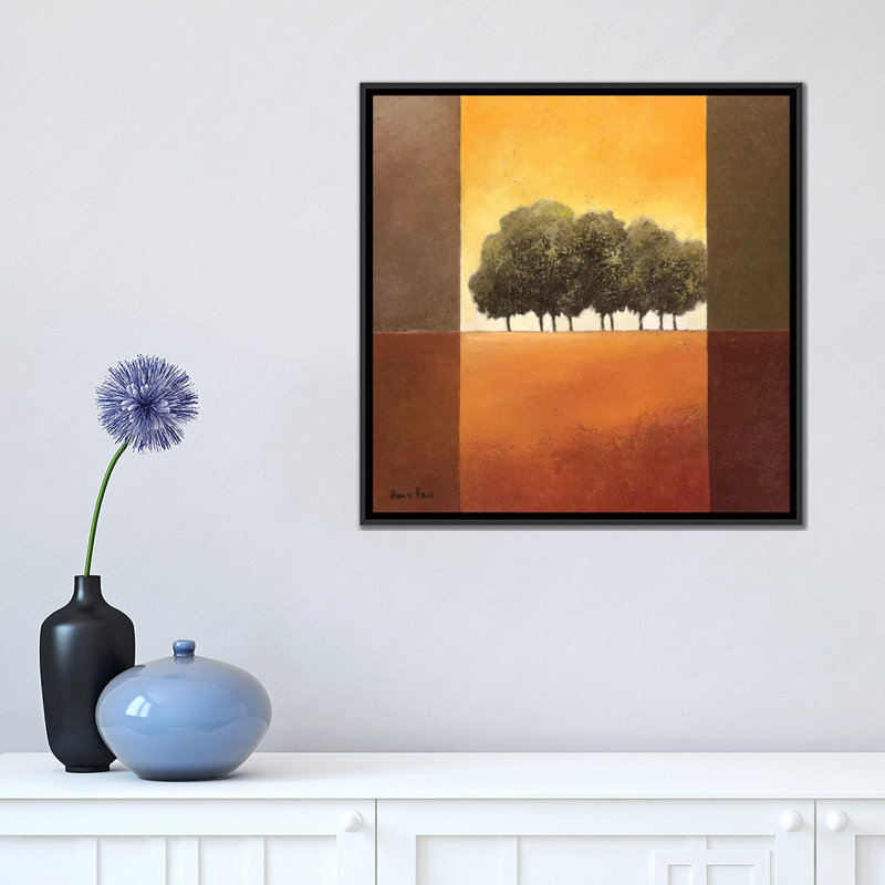 «Trees III», reproduction sur toile, H 18 po x l 18 po x P 1,5 po, Toile avec cadre noir, Pas de tapis