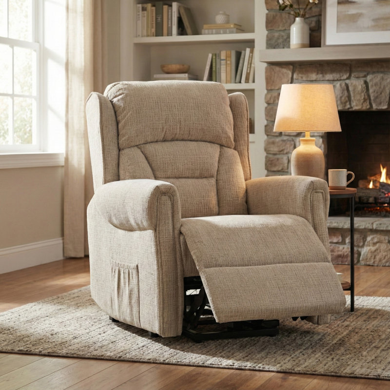 83cm Wide Lift Assist Standard Recliner, Beige