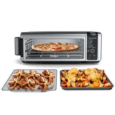 Ninja Foodi Digital Air Fry Countertop Oven With 8-in-1 Functionality, Flip Up & Away Capability For Stora In Silver;black