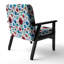 Fauteuil d'appoint rembourré à motif Blue Circle