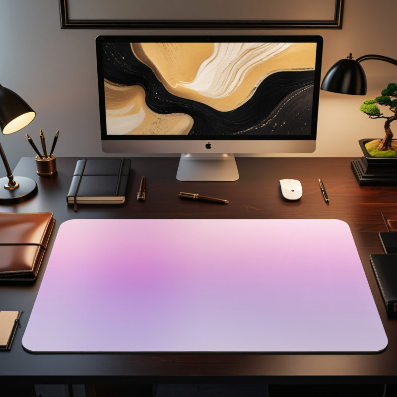 Polyester Desk Pad, 31cm H x 36.5cm W x 0.25cm D, Pink