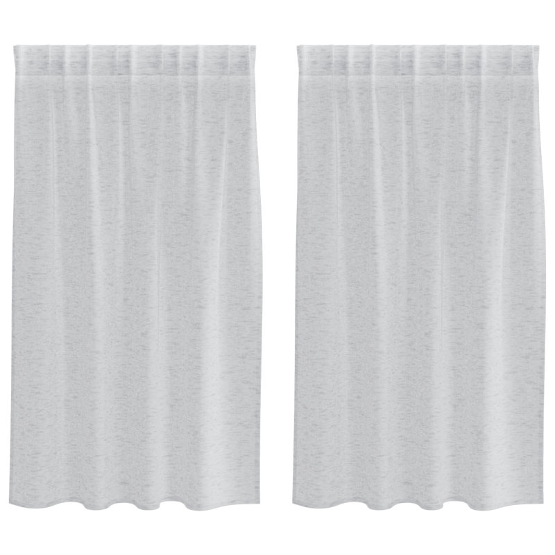 Suzzy Semi Sheer Curtain Pair, Light Grey, 140cm Width x 140cm Drop