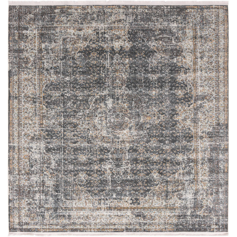 Abstract Indoor Rug, Square 8'2"