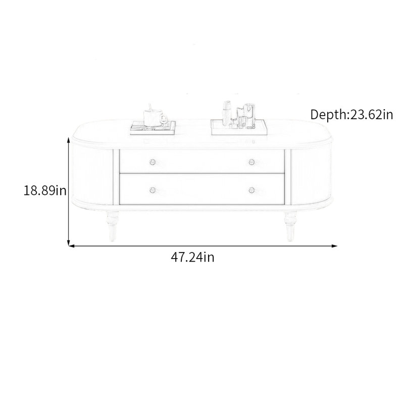 Carwell, 18.89" H x 47.24" L x 23.62" W