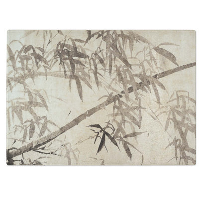 Tempered Glass Bamboo Plant Chopping Board