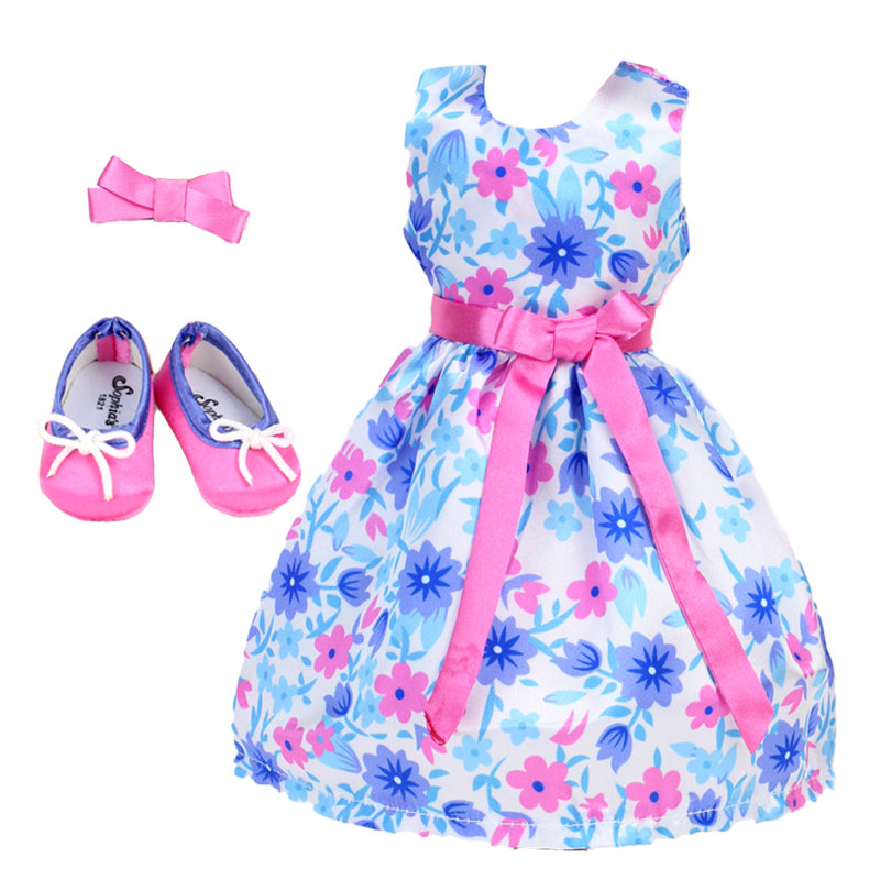 Party Dress, Hairbow & Ballet Flats Doll Furniture & Accessories