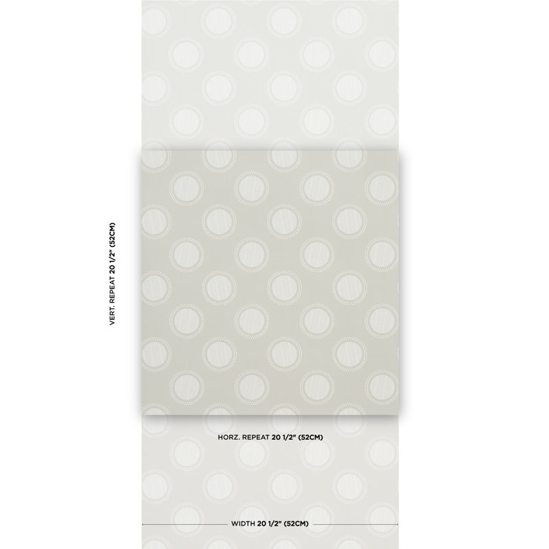 Papier peint en filigrane Schumacher x Neisha Crosland, Gris poudre