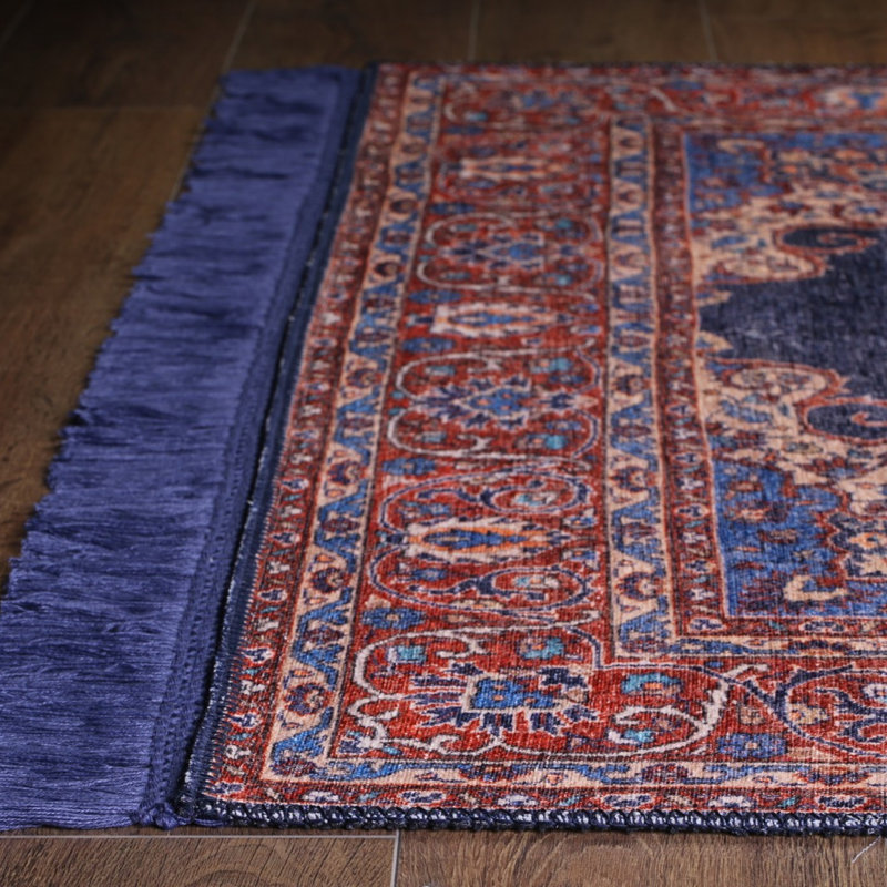 Premium Machine Washable Carpet, 4.6 x 6.2 Feet, 100% Polyester, 1850 g/m² | Pile Height: 0.2 Inches | Eco-Friendly Recycled Poly Cotton Underside | Perfect for Living Room, Bedroom, and High-Traffic Areas