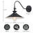 Sena Matte Black Metal Outdoor Adjustable Angle Barn Light