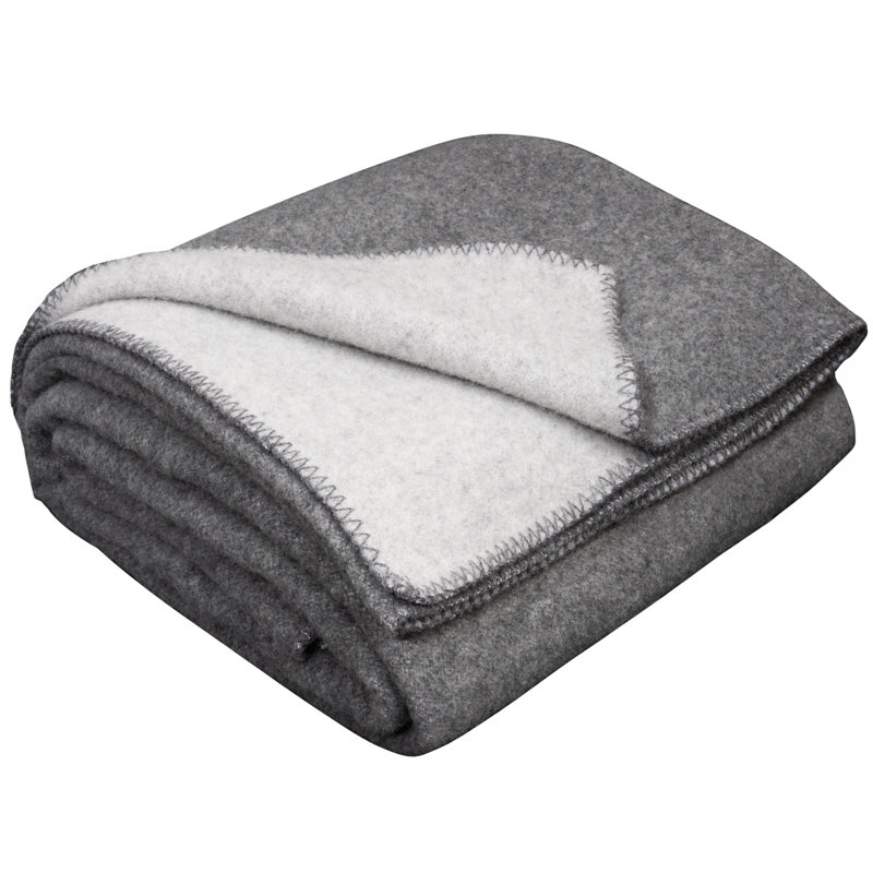 LoveYouHome Blanket, 150 cm W x 215 cm L, Lightgrey/Grey