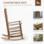 Chaise berçante en bois à haut dossier Traditional