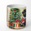 Bougie de Noël parfumée avec support en céramique