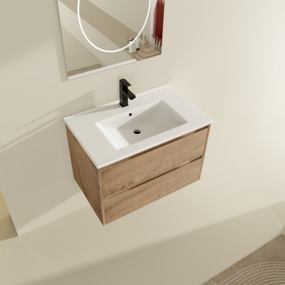 Ensemble de meuble-lavabo mural simple 30 po Jeannete
